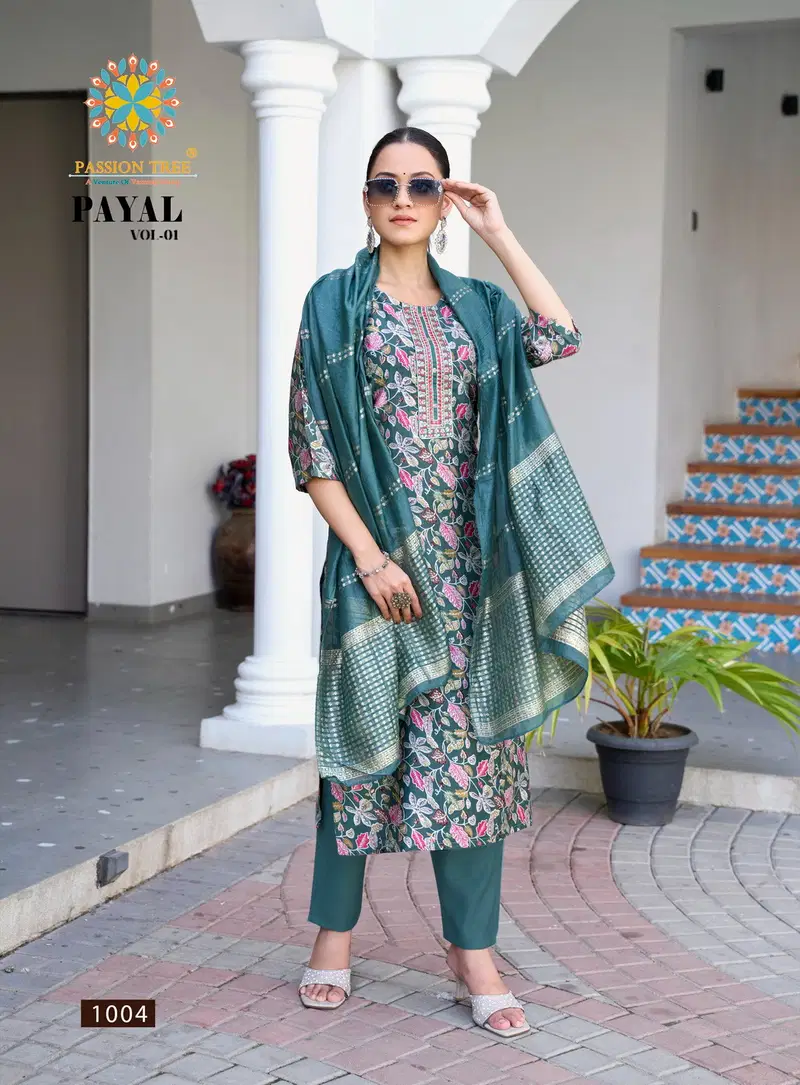 Payal Vol 1 By Passion Tree Vetican Printed Kurti With Bottom Dupatta Wholesale Online